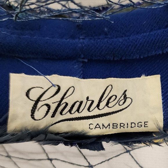 Vintage Blue Open Pillbox Hat - Picture 5 of 5